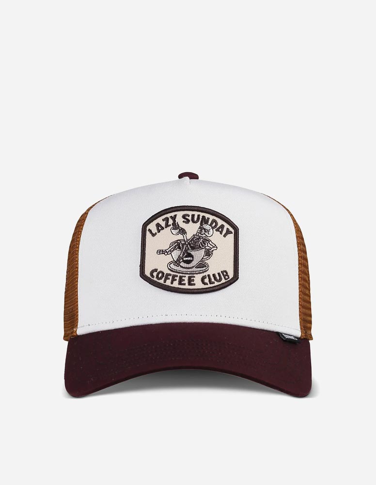 Trucker Cap HFT Coffee Club white brown