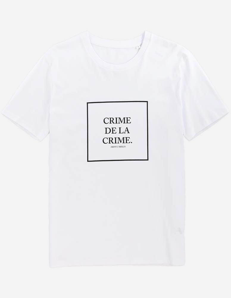 Crime de la Crime Organic Tee white black