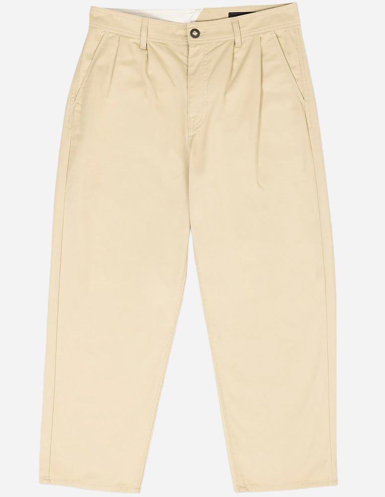 Pleated Loose Tapered Chino almond