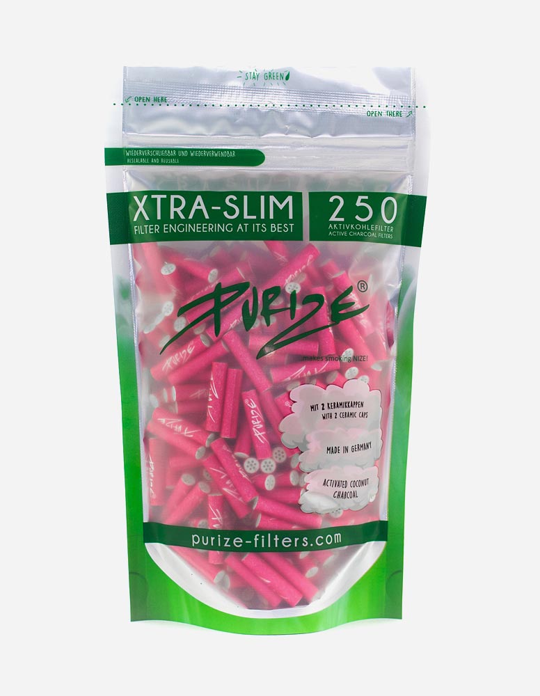 250 XTRA Slim Size Aktivekohlefilter pink