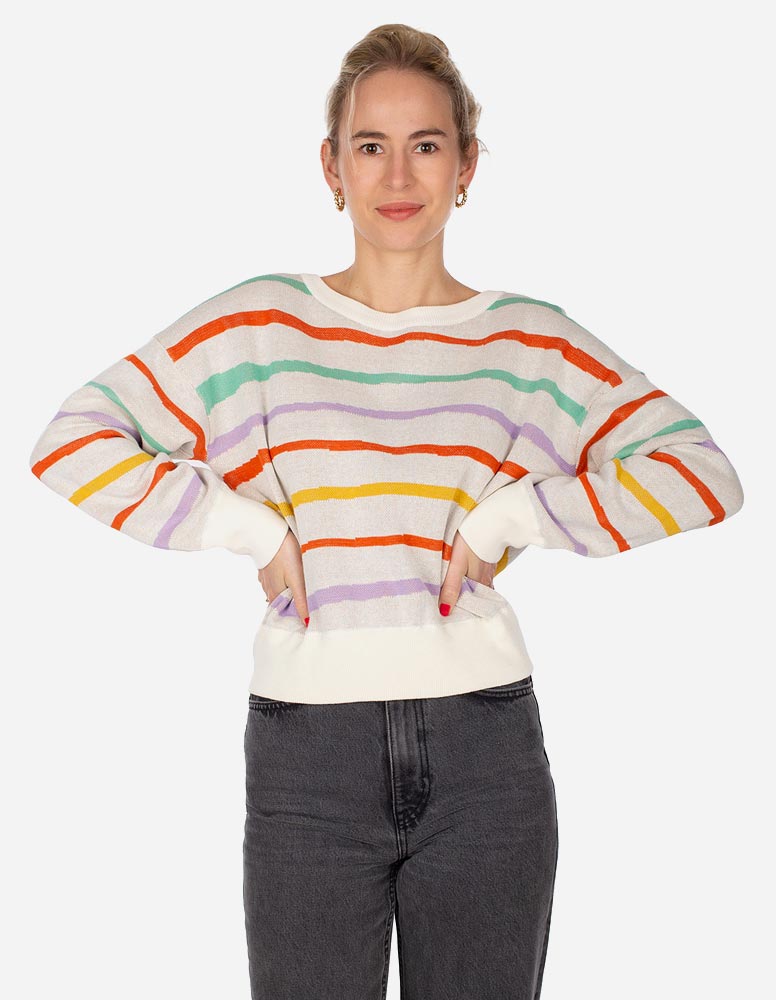 Tilda Knit stripe white