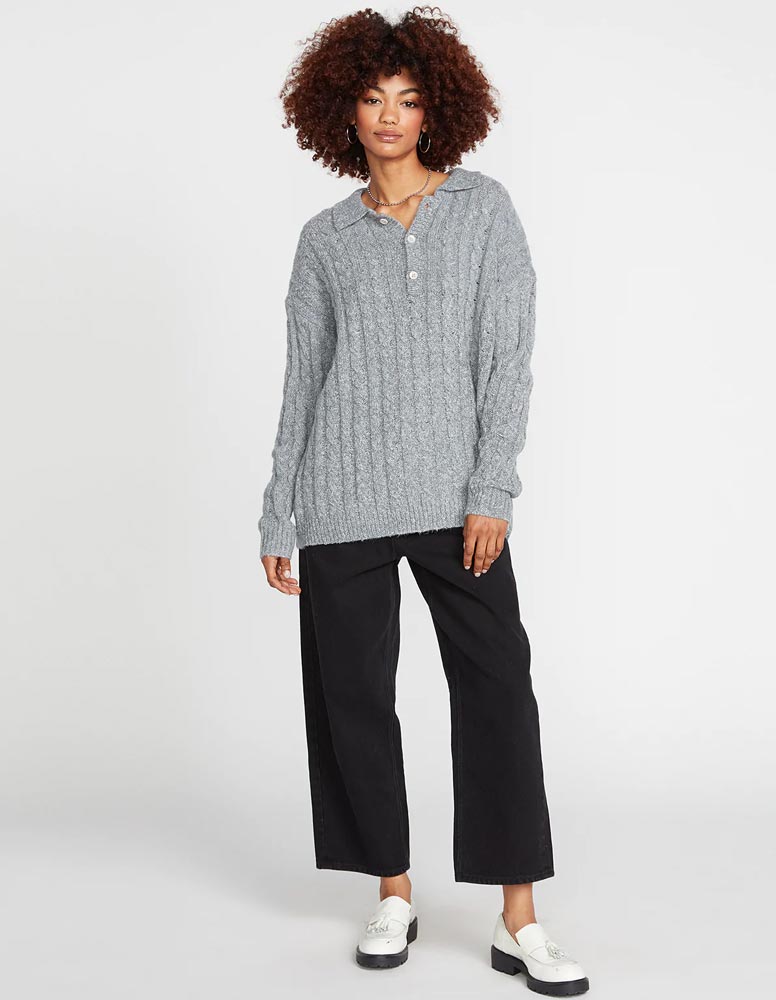 Low Low Polo Sweater daze grey